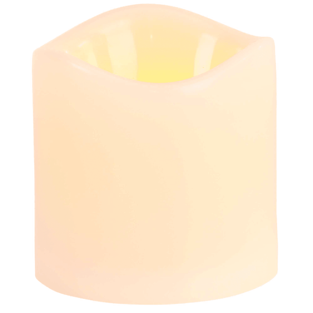 Elegant Glass Candleholder With Led Candle - Home Is Where Love