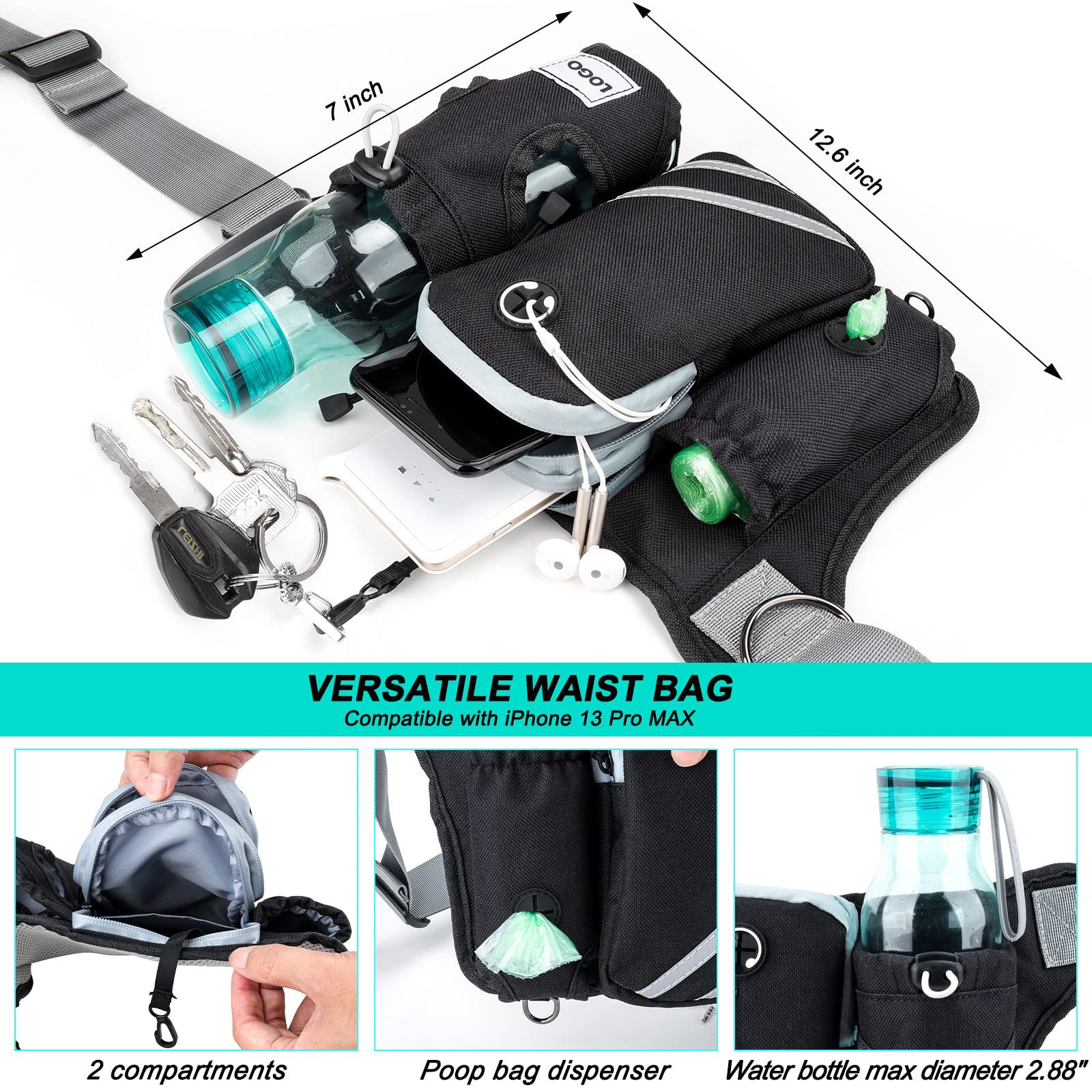 Portable Animal Leash for Outdoor Exercise and Walking