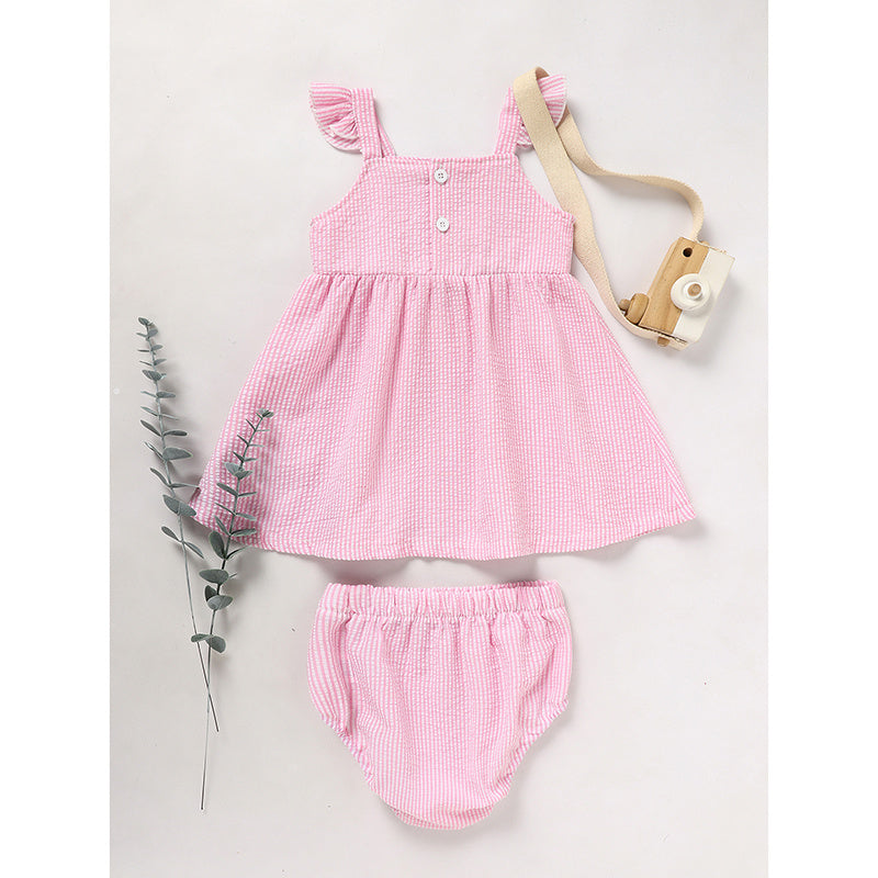 A Collection Of Summer Applique Tops And Shorts For Girls
