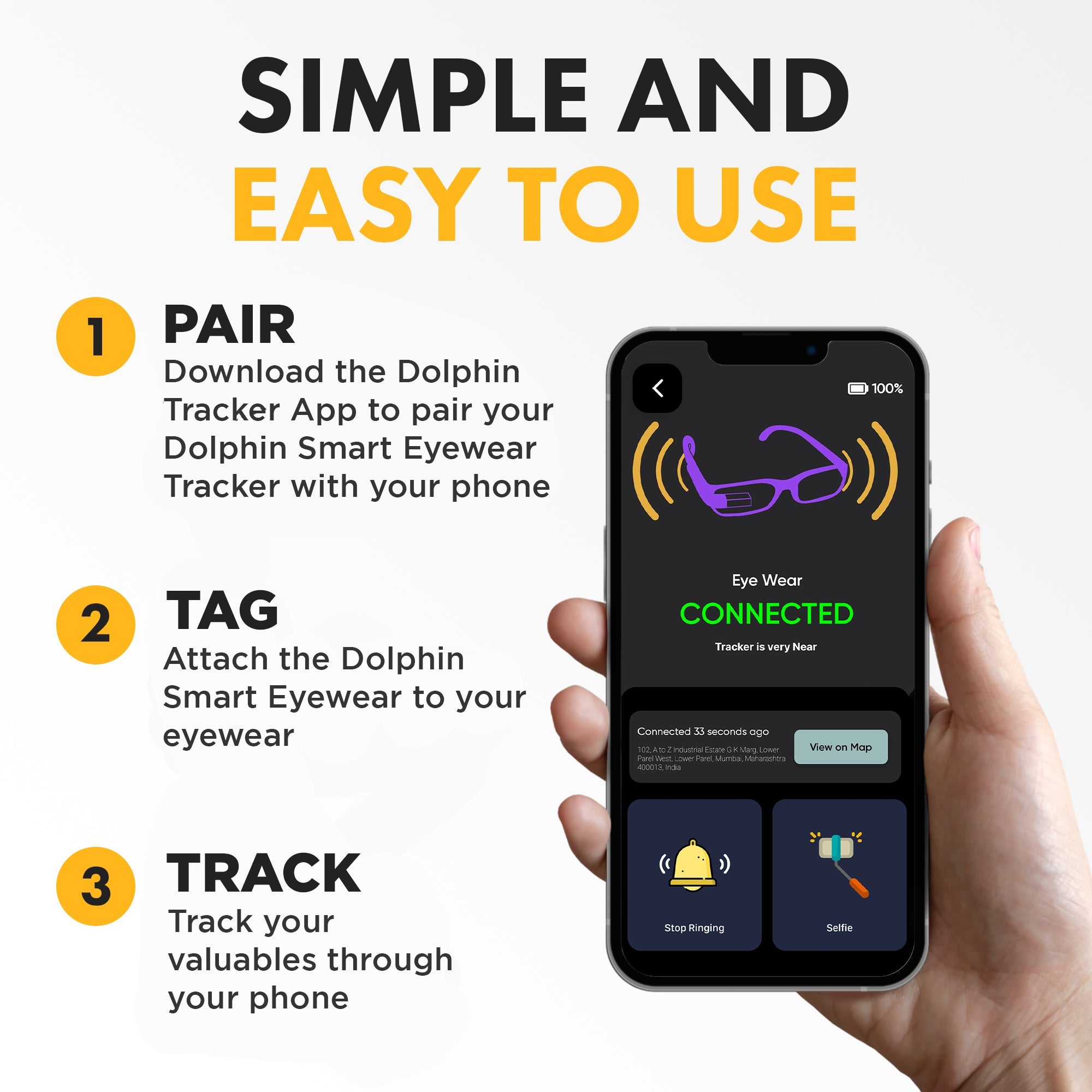 Dolphin Eyewear Finder for Android – Bluetooth Tracker for Glasses