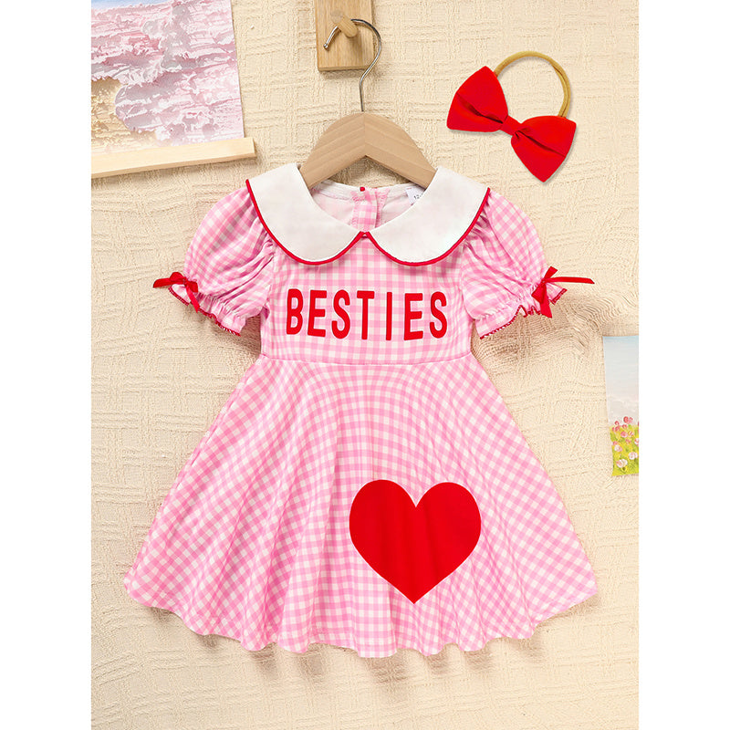Sweet Heart-Shaped Dress For Baby Girls
