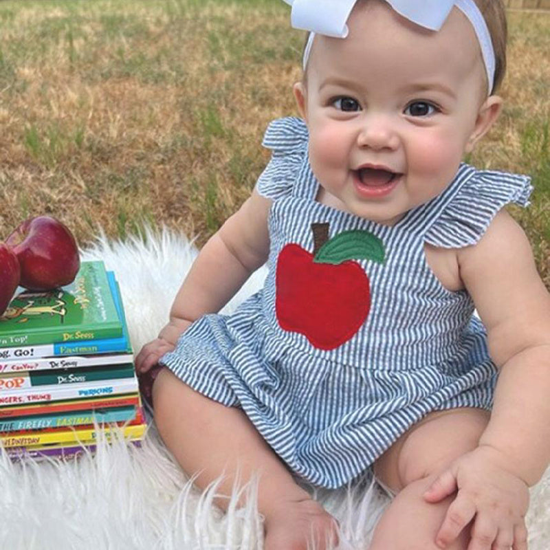 A Collection Of Summer Applique Tops And Shorts For Girls